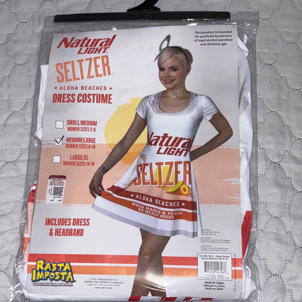 Natural Light Seltzer Dress Costume